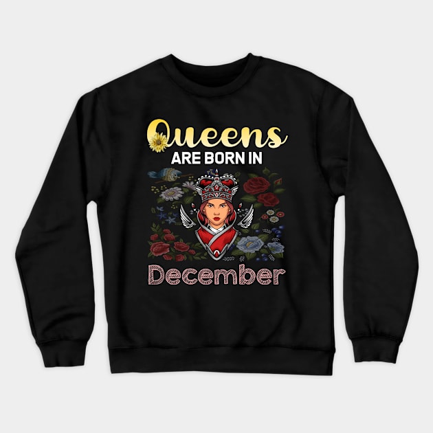 Queen Red December Crewneck Sweatshirt by symptomovertake